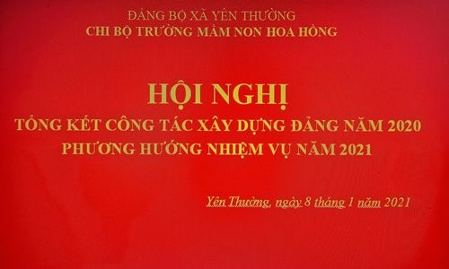Hội nghị Tổng kết xây dựng công tác Đảng năm 2020 của chi bộ trường mầm non Hoa Hồng